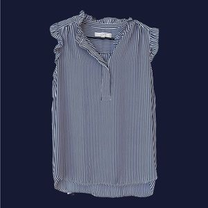 LOFT • Size S • Navy & White Stripe